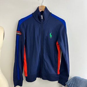 Vtg RALPH LAUREN Blue Label USA Open Track Tennis Tenniscore Athleisure Jacket